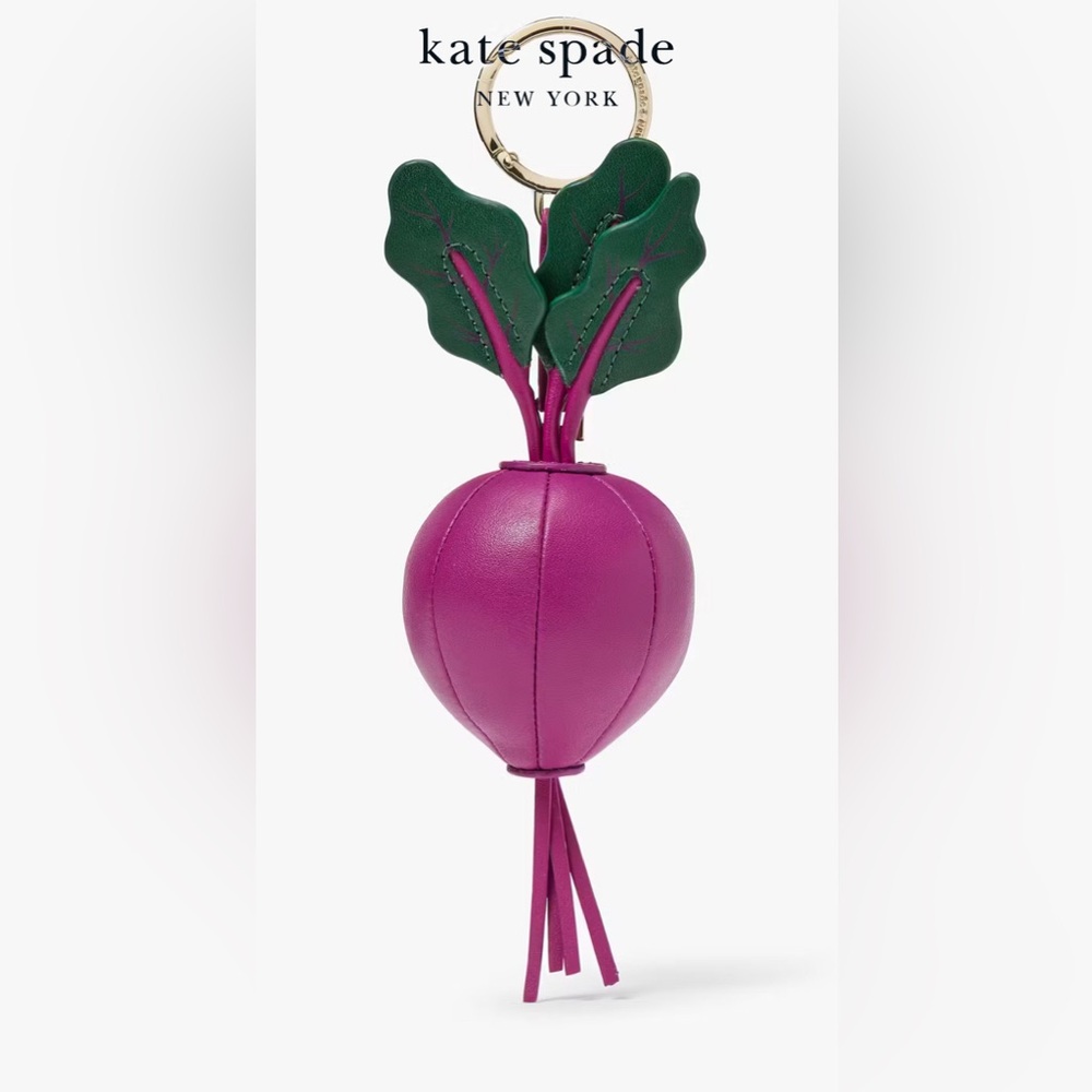 Kate Spade Harvest Time 3D Beet Vegetable Keychain/Bag Charm